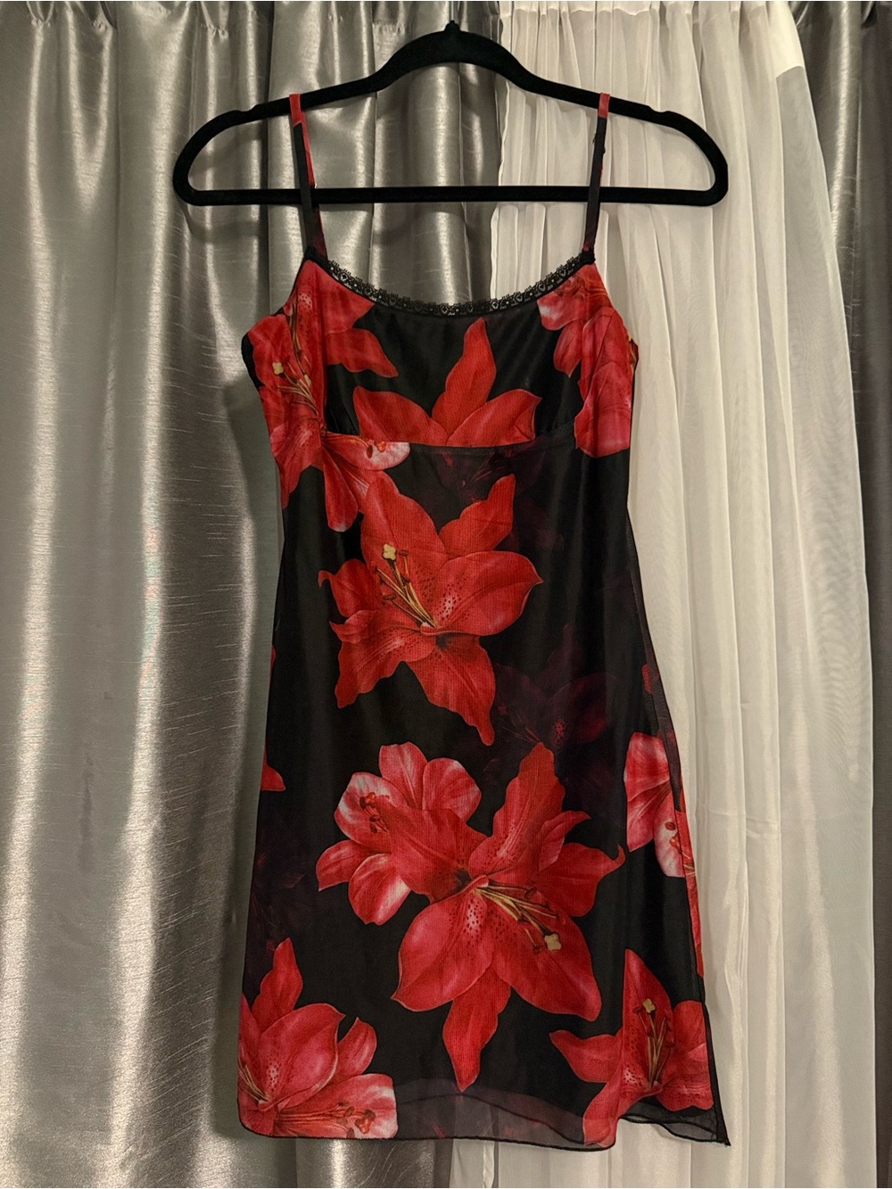 Princess Polly Red Floral Slip Dress